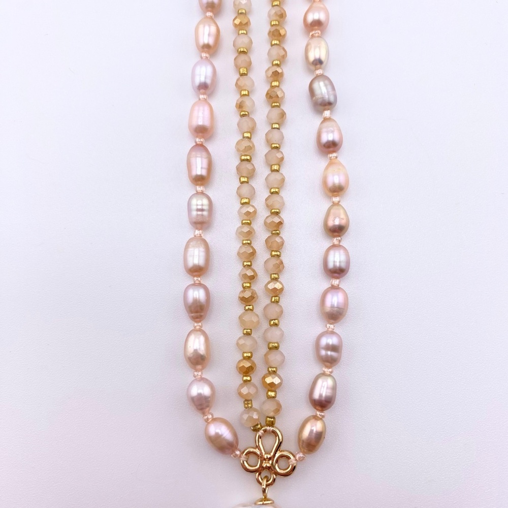 NEW Park Lane Luna Genuine Freshwater Pearls & Glass Pearls Pink Necklace - Picture 12 of 15